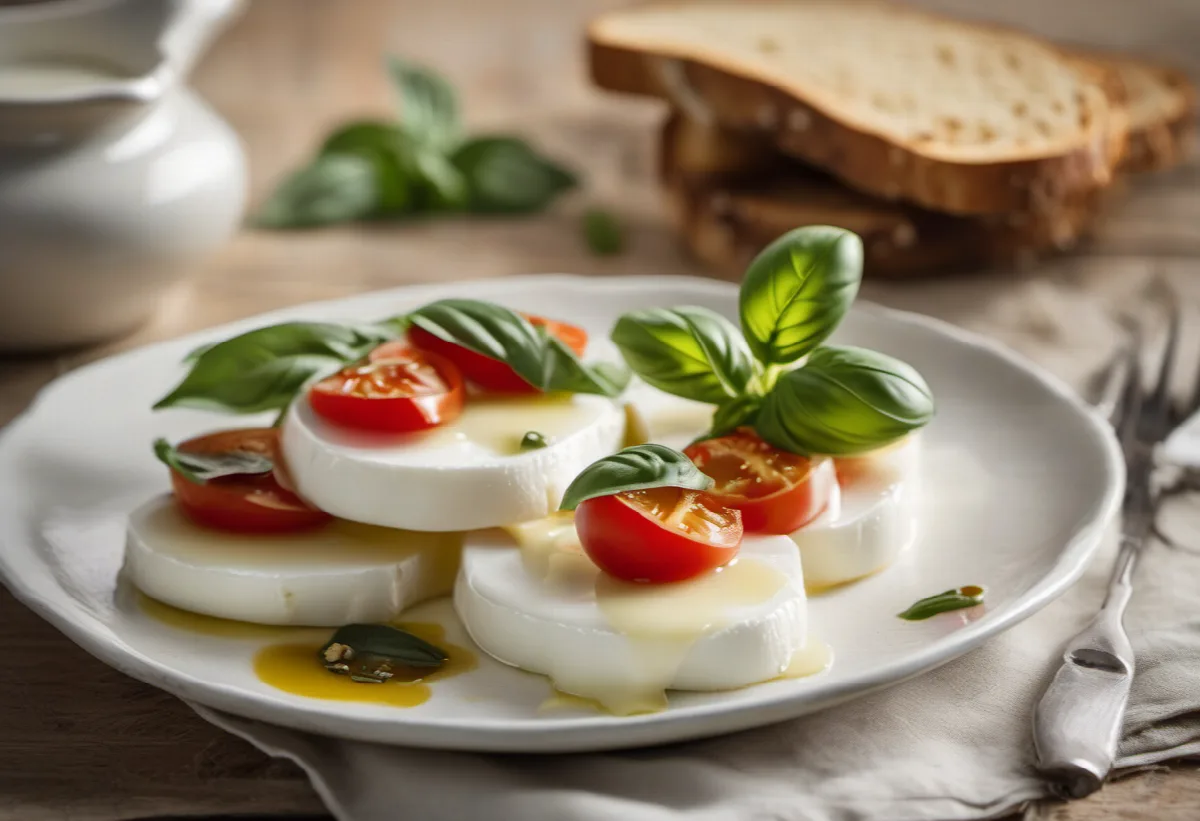 Mozzarella s rajčaty a bazalkou